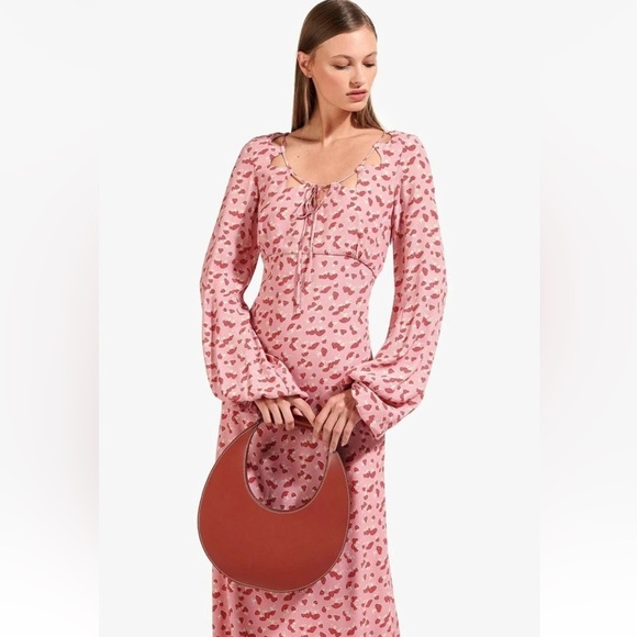 STAUD,Rare MUSHROOM DRESS, Long Sleeve Maxi Dress Boho Retro, Size 6 (MSRP$395) - Picture 1 of 14